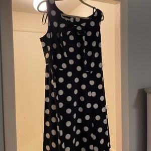 Navy polka dot dress